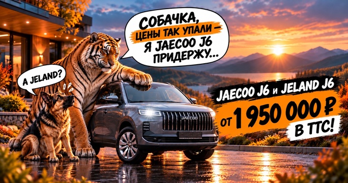 Цены так упали — JAECOO J6 и JELAND J6 от 1 950 000 ₽!